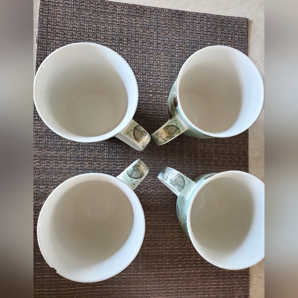 Cape Shore Set of 4 Harbor Mugs, sea life motif, Sanibel Island, 15oz coffee cup - Picture 5 of 12